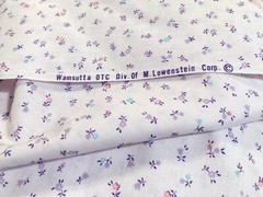 Light Purple Calico Tiny Pink Blue Flowers 24″ x 45″ W VTG Wamsutta Fabric