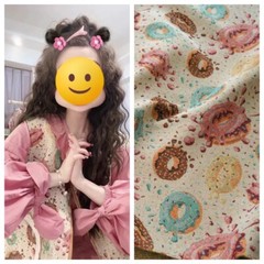Vintage Donut Jacquard Tapestry Upholstery Decorative Art Fabric by the Yard DIY