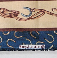 Running Horses White Chestnut Wamsutta Pillow Blocks Cotton Fabric Panel 44×35″
