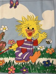 Vtg Little Suzy’s Zoo Crib Fabric Panel Letter And Numbers 36 x 46 Witzy Friends