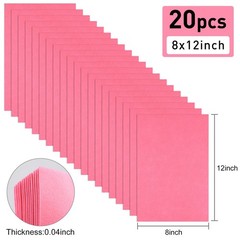 20 PCS Pink Felt Fabric Sheet 8×12 Inch Assorted Color Sheets Crafts DIY