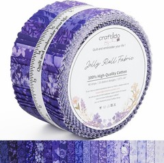 Craftido-20 Options-100% Cotton Jelly Roll Fabric Precut Strips for Quilting,…