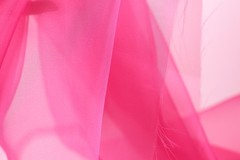 Fuchsia Crystal Organza Fabric by the Yard, Sheer Organza for Costumes and Decor