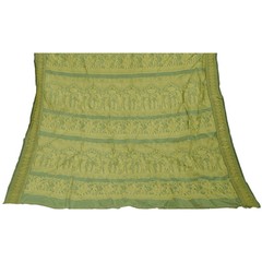 Sanskriti Vintage Pallu Fabric Art Silk Woven Baluchari Design Decor Craft