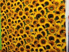 Fabric Flowers Sunflowers Full ELIZABETH STUDIOS Cotton 1/4 Yard 487-YLW