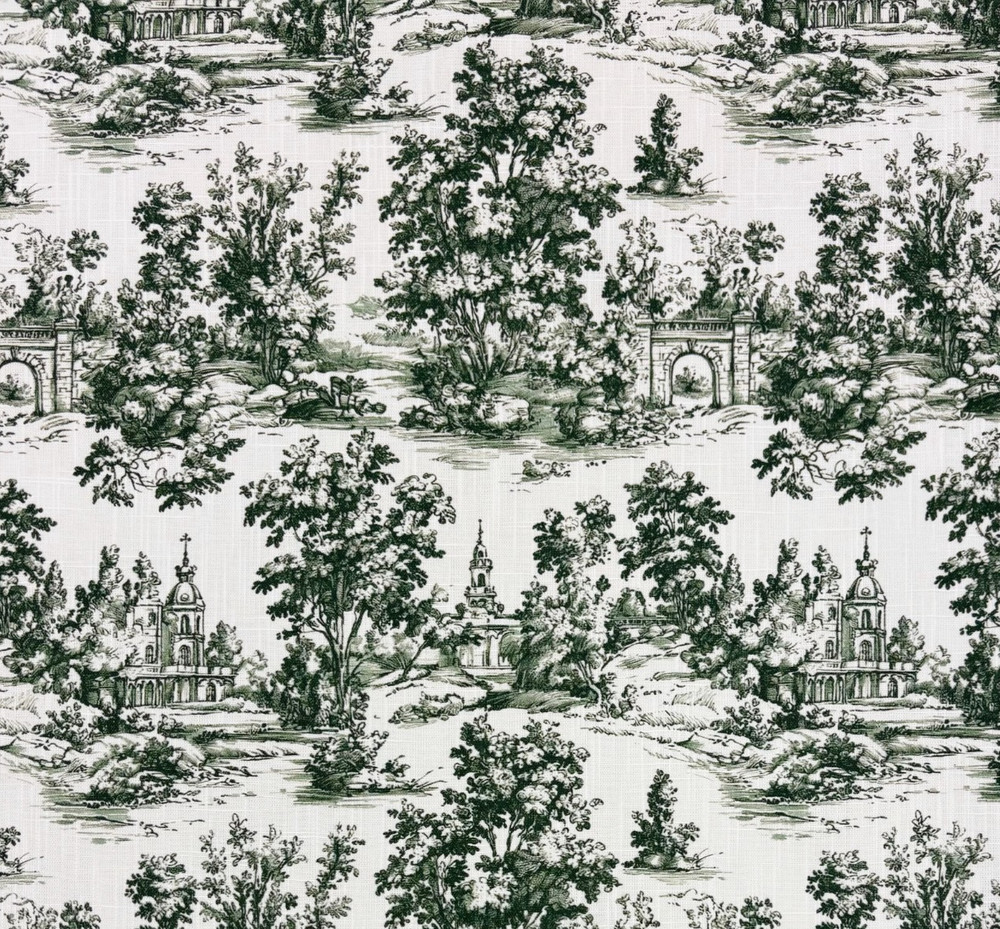 COLE & SONS VILLANDRY TOILE CHARCOAL GRAY FRENCH COTTON FABRIC BY YARD 54″W