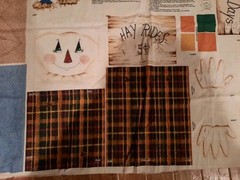 NWOT VTG PATCHES THE SCARECROW WELCOME FABRIC PANEL CUT AND SEW