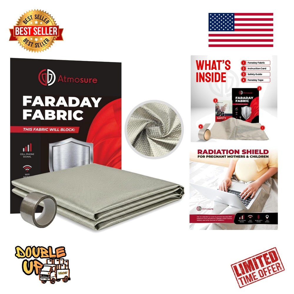 Military-Grade Faraday Fabric & Conductive Tape Kit – Ultimate Signal Protection