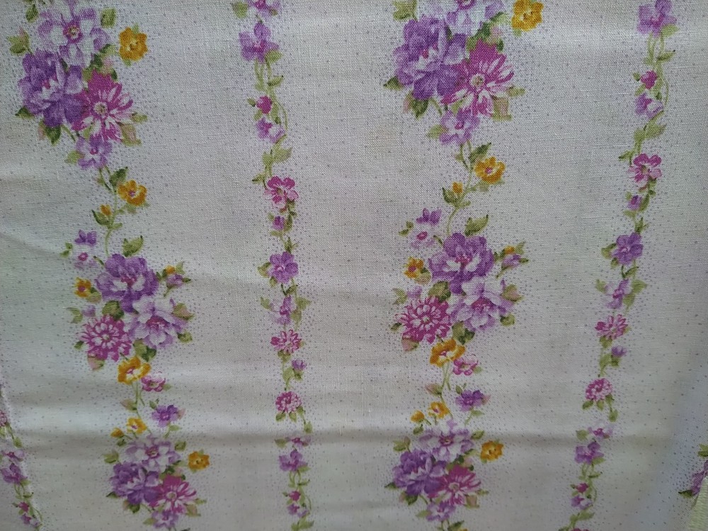 Perennials by Eleanor Burns Purple Floral Fabric BTFQ 18×21 Benartex Lavender