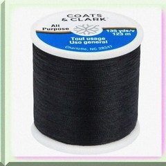 Black and White Sewing Thread Kit with Needles