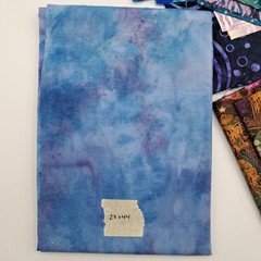 1 lb 6 oz Quilt Cotton Sewing Fabric Blue Purple Pink Batik Remnants FQ ~1.3 Yd