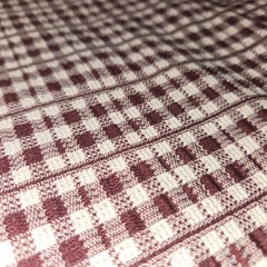 Brown White Tartan Stripe Check Pattern Texture Weave Fabric 72″ x 30″ 2 Yards