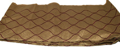 Vintage Golden Brown Geometric Swirled Embroidery Upholstery Fabric 55″ x 4 yds