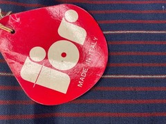 53% Mohair Italian Striped Red/White/Blue Jacketing 1.8m 285 g/m