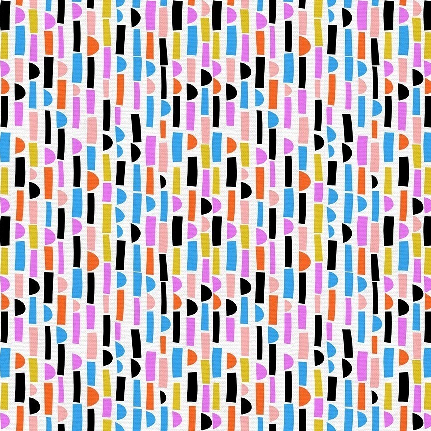 1 Yard Abstract Collage Stripe Bright 209192 Ampersand Design Paintbrush Studio