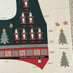 Fabric Panel Christmas Vest Love One Another One Size Santa Wish Upon Star Green