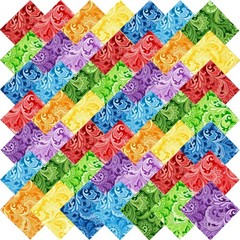 5×5 Inch 50pcs Cotton Fabric Squares Sewing Quilting Supplies Paisley