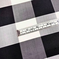 Thai Silk Fabric Gingham Plaid Black White Dressmaking Dresses Blouses Scarves