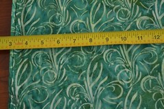 By 1/2 Yd, Green Swirls on Green Hand-Painted Indonesia Batik, Hoffman, B606