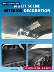 Blue Suede Headliner Fabric – 96″ L × 60″ W Auto Head Liners, Fabric Tube Packag