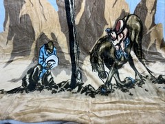 New Showman Luxury Mink Praying Cowboy Print 75”X96” Queen Blanket #805 MM-604