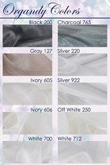 Dusty/Rose Crystal Sheer Organza Fabric By the Yard 161