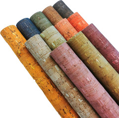 12Pcs Colored Cork Fabric Sheets, Cork Faux Sheets for Handcrafts 8″ X 12″(20Cm