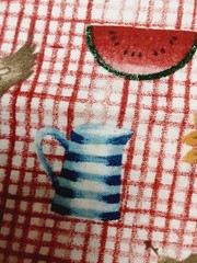 VTG Fabric Traditions 1 yd x 44 Farmhouse 1998 Cows Country