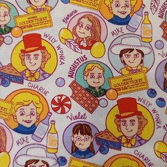 Willy Wonka & The Chocolate Factory Packed Winners Camelot 100% Cotton Fabric