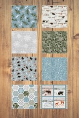 Chill Factor 1/2 Yard or 1 Yard With Panel Bundle Flannel Fabric