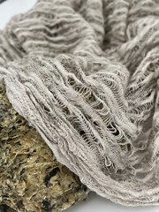 Textured Linen Cotton Blend Natural Fabric By 2 Meters,Sheer, Light Weight.