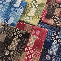 Japanese Fabrics Cotton Patchwork One Yard Unit retro style Japanese motif boro