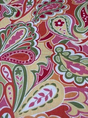 Bright Paisley Upholstery Fabric 19×36 ” Multi-Color Swirl Pattern Crafting Home
