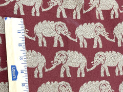 Duralee Red Elephant 15451 Driftwood Decor Fabric Remnant #11