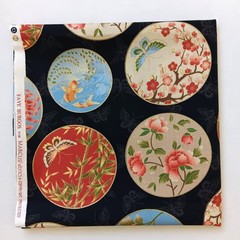 Marcus Fabrics Faye Burgos Japanese Temari Circles Cotton Fabric 35″ x 44″