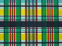 NYLON LYCRA® Plaid stretch fabric sport designer material 4W stretch BY THE YARD