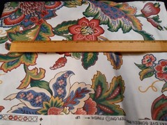Stanley King Studio Fabric Chintz 56″x 4yd Floral Teflon Vat Dye Screen Print