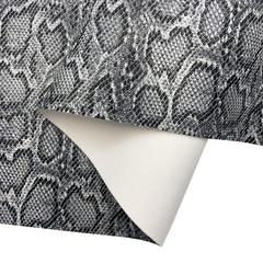 12″X54″ Snake Patterned PU Faux Leather,Embossed Snake Textured Faux Synthetic