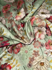 Luxury dress fabric. Made in Italy. Cotton 60%, linen 40%