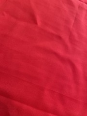Red Poly Blend Fabric 41” W X 75” L
