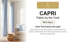 Capri Rayon Fabric by the Yard 100% Rayon Woven Non-Stretch Dresses Skirts 95GSM