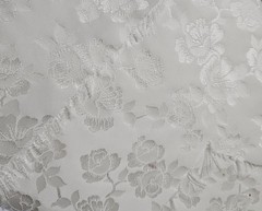 Vintage- Singer Fashion Fabrics- Off White Rose Brocade On Bolt Uncut -6 Yards