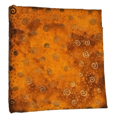 Hi-Fashion Fabric Patrick Lose 1996 Vtge Orange Metallic Accents 3 1/3 Yds