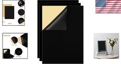 Reusable Black Felt Sheets 3-Pack – 8.3″ x 11.8″ Peel & Stick Convenience