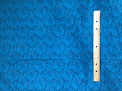 Vintage Cotton Print Fabric Black Waves on Dark Teal 2 yrds x 45″ Wide