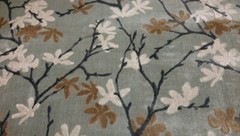 DONGHIA TRYST SCANDAL GRAY FLORAL VINE VELVET FURNITURE FABRIC BY YARD 51″W