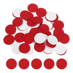 100Pcs Adhesive Felt Circles 3/4″ Round Non-Woven Felt Stickers Red