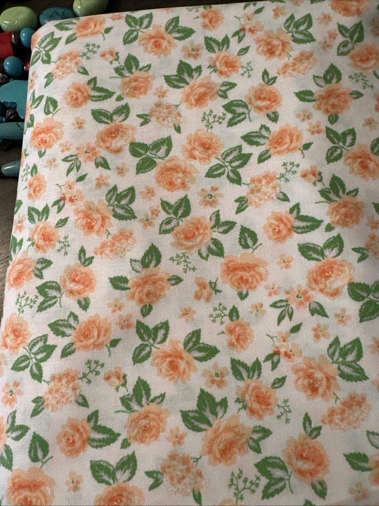 Moda 4 Yards Roses Orange Fizz Cream