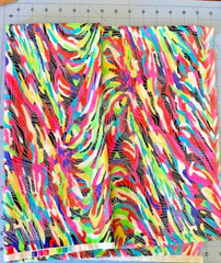 Spandex Fabric 4-Way Stretch Bright Multicolored Swirl Pattern – 1 yd