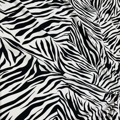 Black & White Animal Print Zebra Stretch Spandex Fabric 60″ by Yard for Swimwear